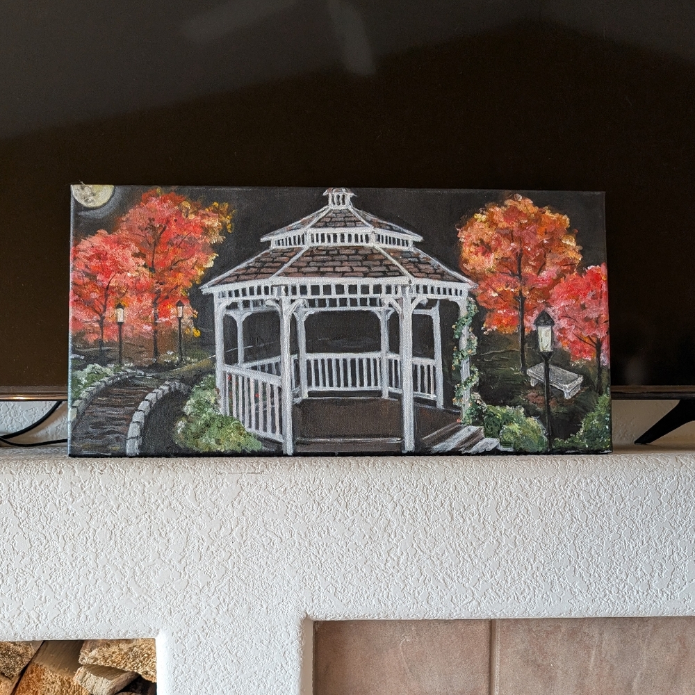 Gazebo Autumn Painting